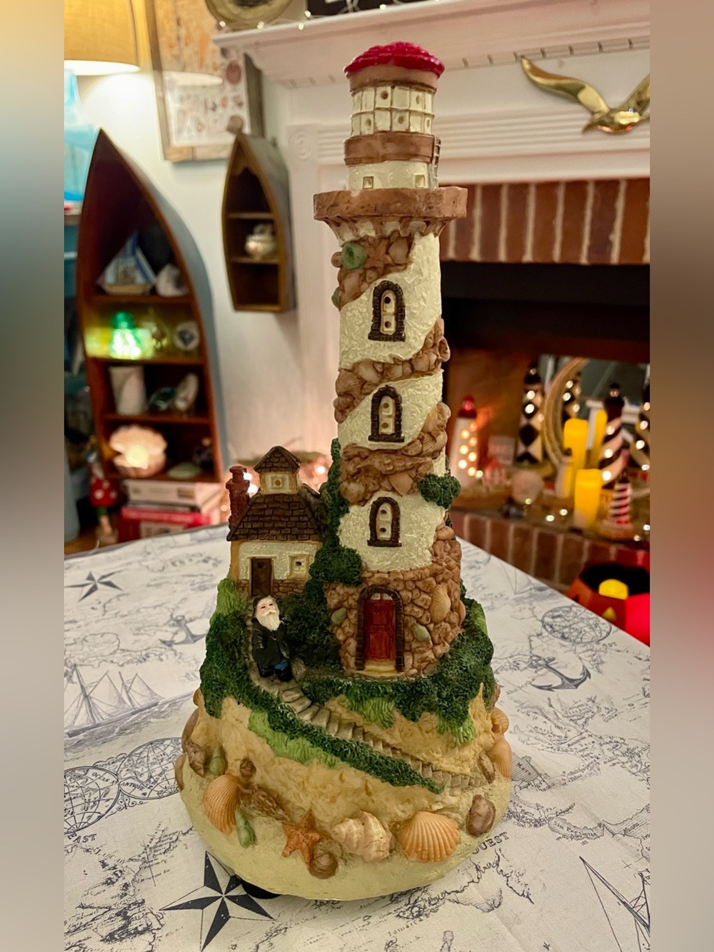 House of Lloyd Lighthouse Featuring Sounds of the Sea – Lighted Coastal Décor